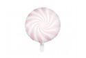 Ballon Tourbillon rose pastel & blanc