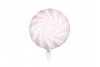 Ballon Tourbillon rose pastel & blanc