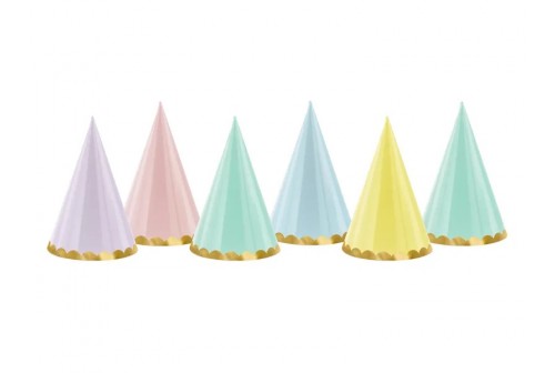 Chapeaux de fête or et pastel
