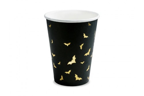 Gobelet noir chauve souris or