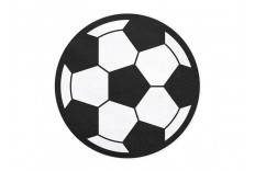 Serviettes ronde ballon de foot