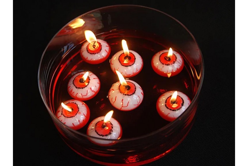 Bougie flotante globe occulaire - Halloween - anniversaire de sorciers