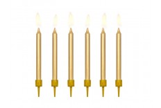 6 Bougies dorées
