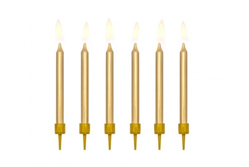 6 Bougies dorées