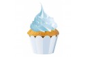 6 cupcakes bleu & blanc