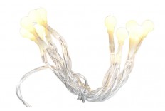 Guirlande de 10 LED boule blanche