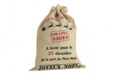 Géant sac de noël en jute