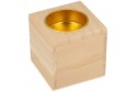 Bougeoir en bois + bougie
